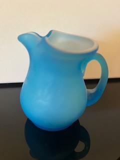 #2212 Fenton Blue Satin Creamer RSV|99601