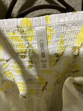 Women's Size 14/16 Short Summer Dress with Lemons RCD