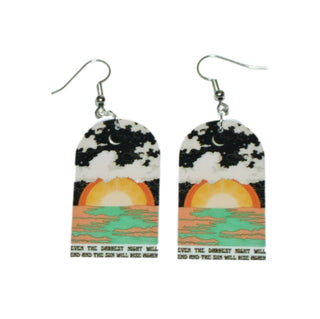 "The sun will rise again" Arch Earrings|53803