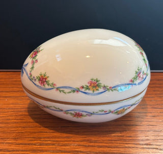 Chamart Limoges Egg Trinket Box 4" long