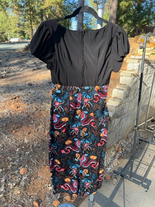 Pinup Couture Dragon Wriggle Dress SZ M