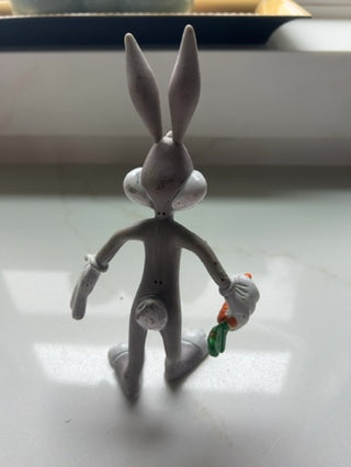 Bendable vintage Looney Tunes Bugs Bunny PVC figurine