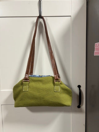 isd green canvas waterlily shoulder bag MTS|59906