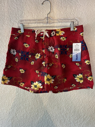 12F Nina Capri Red Board Shorts Size 10 MTS|65098
