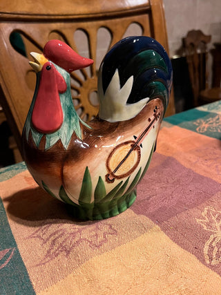 Porcelain or Ceramic Rooster Bank. RSV