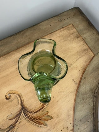 AJ - Green Hand Blown Glass Pitcher