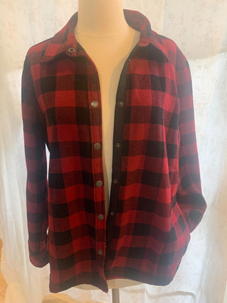 Orvis black/red checkered jacket w/pockets|127612