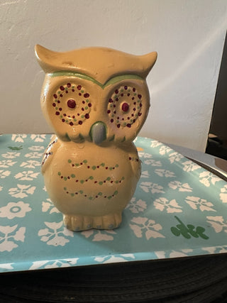 Owl Pottery 6" Yellow MTS|116619