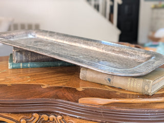 Tray Rectangular Large Heavy Silver Plated Vanity Dresser