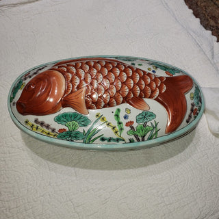 Vintage Ceramic Lidded Tureen - Coi Fish RSV