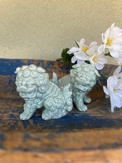 Celadon Foo Dogs Salt/Pepper Shakers set of 2 RCD