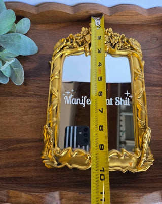 Unique Gold Vanity Mirror "Manifest" -RSV