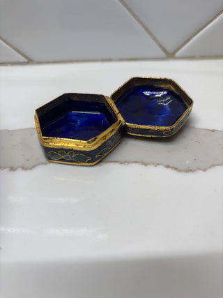 Vintage Cloisonné Floral Trinket Box - RSV|121797