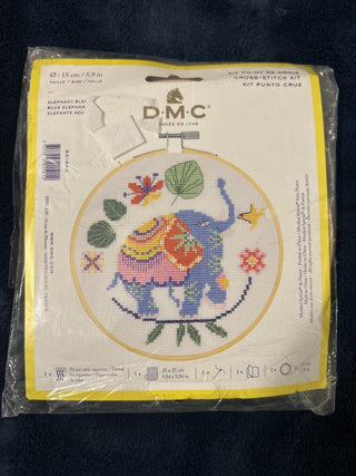 #2 NEW DMC Blue Elephant Cross Stitch Kit
