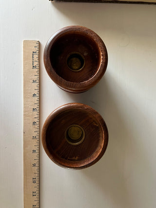 Vintage teak candle holder RSV|101267