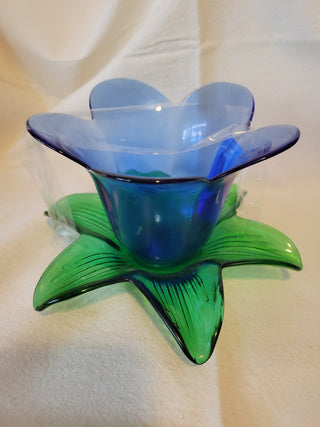 Studio Nova Blue Tulips & Green Base Candle Holder RCD|61393