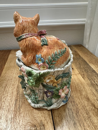 Fitz and Floyd Woodland Spring Fox Canister MTS