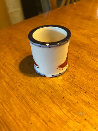 Red Hat Society Ceramic Napkin Rings (set of 6) RSV (One is Chipped)|101676