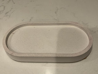 Handmade 7 " Cement Oval Tray|109561