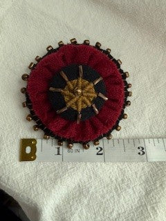 Handmade felt brooch w/beading