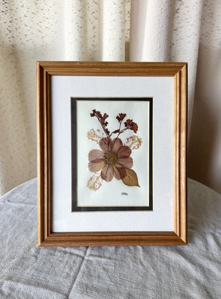 Pressed Flower Art Frame Signed