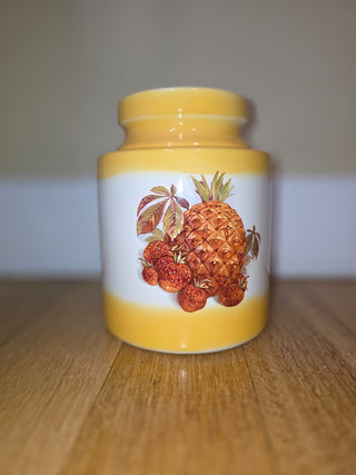 MTS Vtg Pineapple & Strawberry Cookie Jar w/Lid|131913
