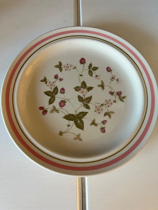 Vintage strawberry stoneware dessert plate RSV