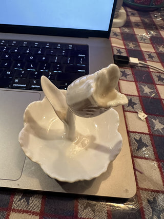 Vintage Two's company porcelain Tulip trinket tray #62 VV MTS|97300