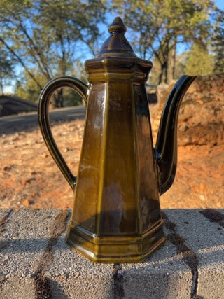 AS IS vintage Pfaltzgraff Heritage Green stoneware coffee pot & lid