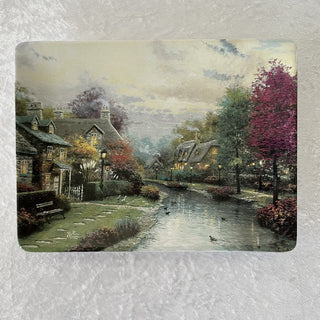 vtg Thomas Kinkade ceramic tray/dish RSV
