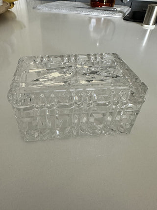 Lead Crystal Trinket Box from Poland Vintage MTS