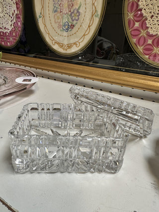 Lead Crystal Trinket Box from Poland Vintage MTS