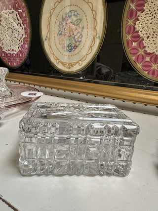 Lead Crystal Trinket Box from Poland Vintage MTS