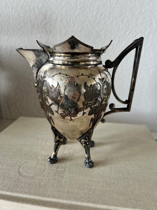 Antique silver ornate teapot RSV
