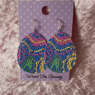 Easter egg earrings, blue RSV