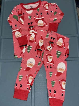 Carters 2 pc Cotton Pajama Set 6 Mos Santa RSV|136196