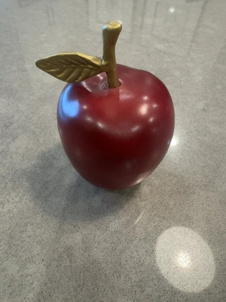 AJ - Wood Apple with Gold Stem/Leaf MTS
