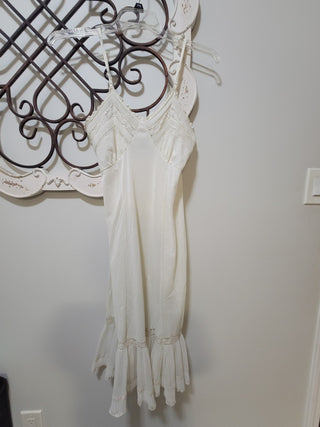 VTG Nan Flower White Slip Dress Size 32 RCD|95574