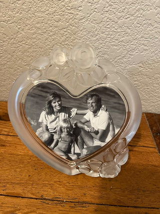 Clear Glass Heart Picture Frame|150044