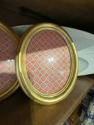 Gold Leaf Oval Wood Frame