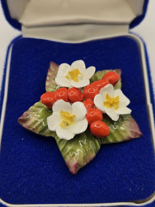 Ainsley fine bone China brooch, RSV|110928