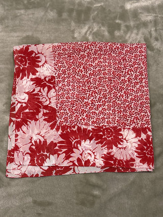 red & white floral scarf MTS