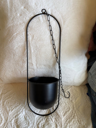 brown metal hanging pot RSV|83178