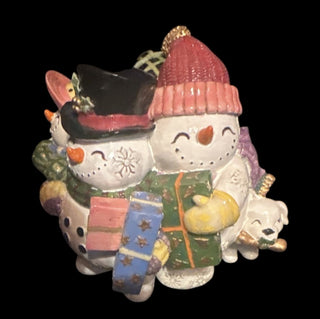 Fitz and Floyd Snowman Music Box Figurine We Wish you A Merry Christmas #47 VV MTS|134285