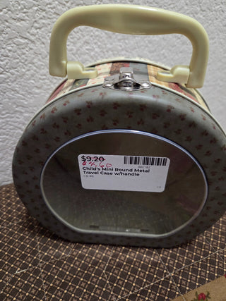 SALE! Child's Mini Round Metal Travel Case w/handle, RCD|108486