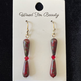red drop earrings RSV