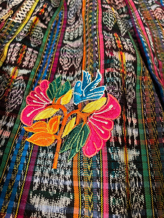 Vintage Guatemalan embroidered bird apron RSV