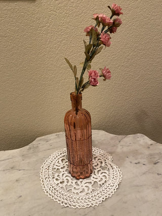 Boho style decorative pink glass bottle|51043