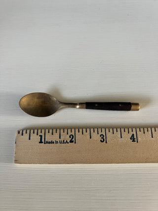 Vintage Thai wood and brass spoon RSV|121339