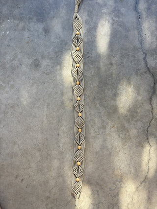 beaded macrame belt|120786